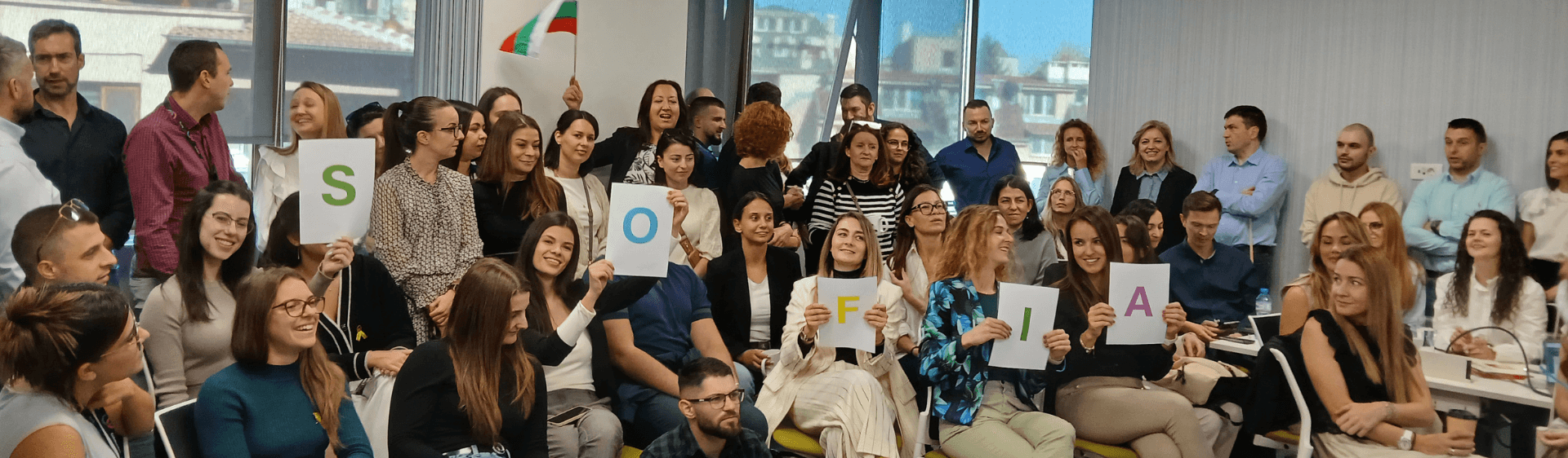 Group of people in an office